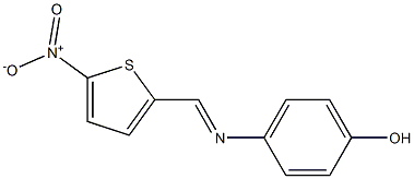4-{[(E)-(5-nitro-2-thienyl)methylidene]amino}phenol Structure