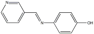 4-{[(E)-3-pyridinylmethylidene]amino}phenol 结构式