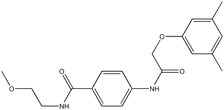 4-{[2-(3,5-dimethylphenoxy)acetyl]amino}-N-(2-methoxyethyl)benzamide