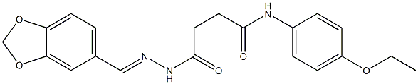 4-{2-[(E)-1,3-benzodioxol-5-ylmethylidene]hydrazino}-N-(4-ethoxyphenyl)-4-oxobutanamide