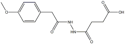 4-{2-[2-(4-methoxyphenyl)acetyl]hydrazino}-4-oxobutanoic acid Struktur
