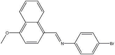 N-(4-bromophenyl)-N-[(E)-(4-methoxy-1-naphthyl)methylidene]amine 结构式