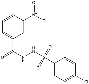 4-chloro-N'-(3-nitrobenzoyl)benzenesulfonohydrazide 化学構造式