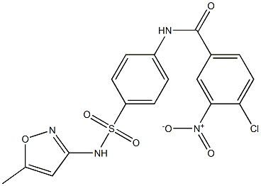 4-chloro-N-(4-{[(5-methyl-3-isoxazolyl)amino]sulfonyl}phenyl)-3-nitrobenzamide,,结构式