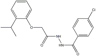 4-chloro-N'-[2-(2-isopropylphenoxy)acetyl]benzohydrazide Structure