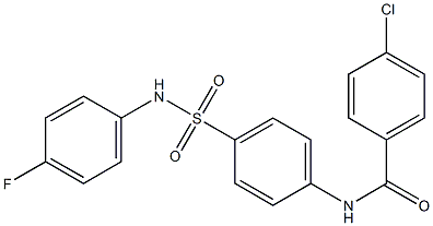 4-chloro-N-{4-[(4-fluoroanilino)sulfonyl]phenyl}benzamide,,结构式