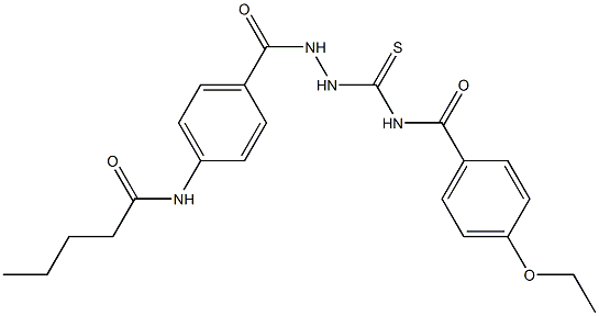 4-ethoxy-N-({2-[4-(pentanoylamino)benzoyl]hydrazino}carbothioyl)benzamide 化学構造式