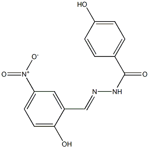 4-hydroxy-N'-[(E)-(2-hydroxy-5-nitrophenyl)methylidene]benzohydrazide Structure