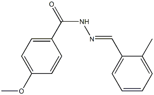 4-methoxy-N'-[(E)-(2-methylphenyl)methylidene]benzohydrazide,,结构式