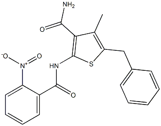 5-benzyl-4-methyl-2-[(2-nitrobenzoyl)amino]-3-thiophenecarboxamide|