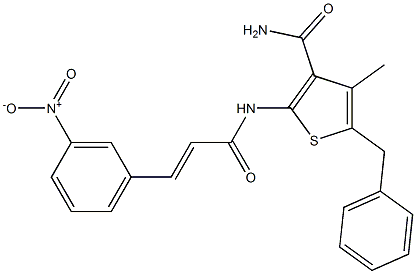 5-benzyl-4-methyl-2-{[(E)-3-(3-nitrophenyl)-2-propenoyl]amino}-3-thiophenecarboxamide