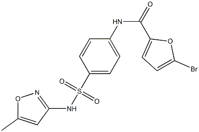 5-bromo-N-(4-{[(5-methyl-3-isoxazolyl)amino]sulfonyl}phenyl)-2-furamide 结构式