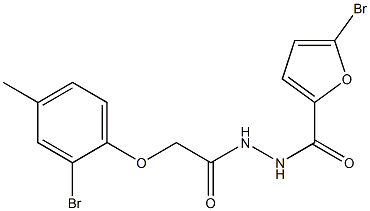 5-bromo-N'-[2-(2-bromo-4-methylphenoxy)acetyl]-2-furohydrazide