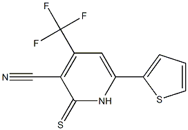 6-(2-thienyl)-2-thioxo-4-(trifluoromethyl)-1,2-dihydro-3-pyridinecarbonitrile|