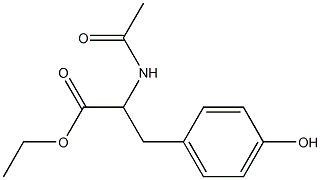 ethyl 2-(acetylamino)-3-(4-hydroxyphenyl)propanoate,,结构式