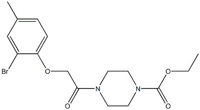 ethyl 4-[2-(2-bromo-4-methylphenoxy)acetyl]-1-piperazinecarboxylate