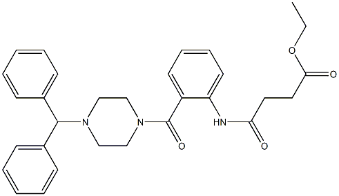  ethyl 4-{2-[(4-benzhydryl-1-piperazinyl)carbonyl]anilino}-4-oxobutanoate