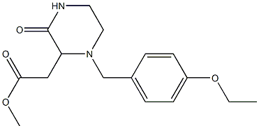 methyl 2-[1-(4-ethoxybenzyl)-3-oxo-2-piperazinyl]acetate,,结构式