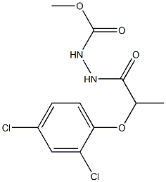 methyl 2-[2-(2,4-dichlorophenoxy)propanoyl]-1-hydrazinecarboxylate,,结构式