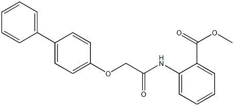 methyl 2-{[2-([1,1'-biphenyl]-4-yloxy)acetyl]amino}benzoate Struktur
