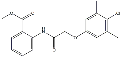  methyl 2-{[2-(4-chloro-3,5-dimethylphenoxy)acetyl]amino}benzoate