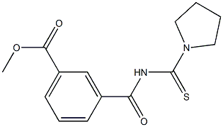 methyl 3-{[(1-pyrrolidinylcarbothioyl)amino]carbonyl}benzoate|