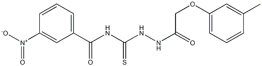 N-({2-[2-(3-methylphenoxy)acetyl]hydrazino}carbothioyl)-3-nitrobenzamide 结构式