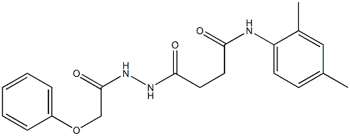 N-(2,4-dimethylphenyl)-4-oxo-4-[2-(2-phenoxyacetyl)hydrazino]butanamide 化学構造式