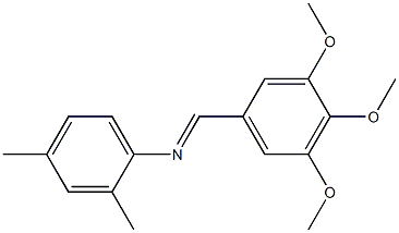 2,4-dimethyl-N-[(E)-(3,4,5-trimethoxyphenyl)methylidene]aniline Structure