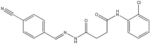 N-(2-chlorophenyl)-4-{2-[(E)-(4-cyanophenyl)methylidene]hydrazino}-4-oxobutanamide Structure