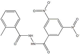 N'-(2-methylbenzoyl)-3,5-dinitrobenzohydrazide Structure