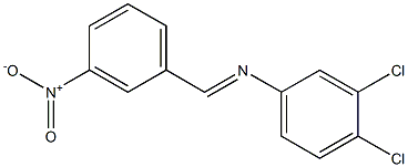 3,4-dichloro-N-[(E)-(3-nitrophenyl)methylidene]aniline Structure