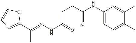 N-(3,4-dimethylphenyl)-4-{2-[(E)-1-(2-furyl)ethylidene]hydrazino}-4-oxobutanamide Structure