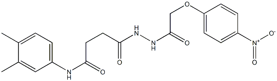 N-(3,4-dimethylphenyl)-4-{2-[2-(4-nitrophenoxy)acetyl]hydrazino}-4-oxobutanamide Structure