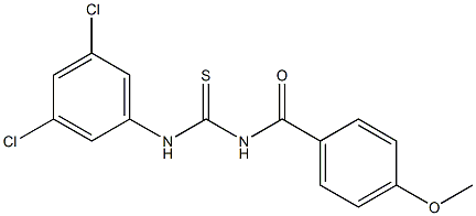 N-(3,5-dichlorophenyl)-N'-(4-methoxybenzoyl)thiourea 化学構造式