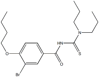 N'-(3-bromo-4-butoxybenzoyl)-N,N-dipropylthiourea Structure