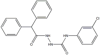 N-(3-chlorophenyl)-2-(2,2-diphenylacetyl)-1-hydrazinecarboxamide Structure
