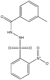 N'-(3-methylbenzoyl)-2-nitrobenzenesulfonohydrazide,,结构式