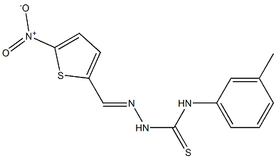 N-(3-methylphenyl)-2-[(E)-(5-nitro-2-thienyl)methylidene]-1-hydrazinecarbothioamide 结构式