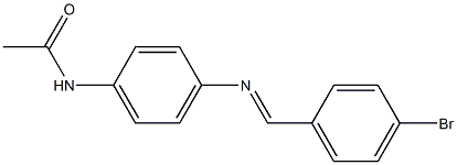 N-(4-{[(E)-(4-bromophenyl)methylidene]amino}phenyl)acetamide,,结构式