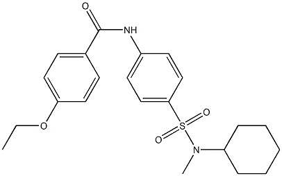 N-(4-{[cyclohexyl(methyl)amino]sulfonyl}phenyl)-4-ethoxybenzamide 化学構造式