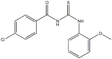 N-(4-chlorobenzoyl)-N'-(2-methoxyphenyl)thiourea 结构式