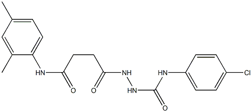 N-(4-chlorophenyl)-2-[4-(2,4-dimethylanilino)-4-oxobutanoyl]-1-hydrazinecarboxamide 结构式