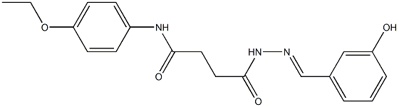 N-(4-ethoxyphenyl)-4-{2-[(E)-(3-hydroxyphenyl)methylidene]hydrazino}-4-oxobutanamide Structure