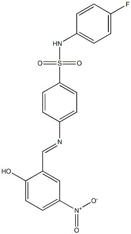 N-(4-fluorophenyl)-4-{[(E)-(2-hydroxy-5-nitrophenyl)methylidene]amino}benzenesulfonamide