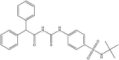 N-(tert-butyl)-4-({[(2,2-diphenylacetyl)amino]carbothioyl}amino)benzenesulfonamide Struktur