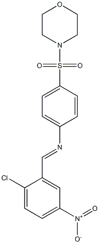 N-[(E)-(2-chloro-5-nitrophenyl)methylidene]-N-[4-(4-morpholinylsulfonyl)phenyl]amine