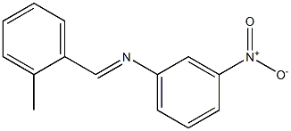 N-[(E)-(2-methylphenyl)methylidene]-N-(3-nitrophenyl)amine 化学構造式