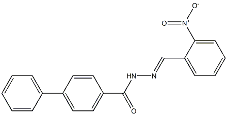 N'-[(E)-(2-nitrophenyl)methylidene][1,1'-biphenyl]-4-carbohydrazide,,结构式
