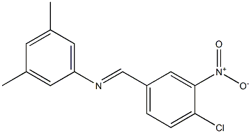 N-[(E)-(4-chloro-3-nitrophenyl)methylidene]-N-(3,5-dimethylphenyl)amine Structure